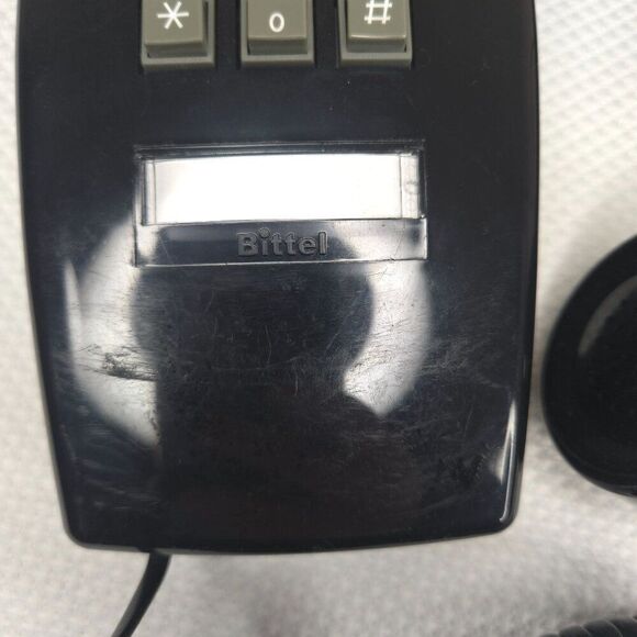 Retro Bittel Black Corded Wall Phone Telephone Push Button Dial Red Indicator Li - Picture 5 of 6